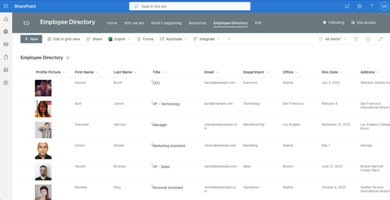 Directory Sharepoint Examples Top Features of a SharePoint Employee Directory App You Need - Green ...